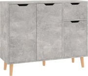 vidaXL Servantă, gri beton, 90x30x72 cm, lemn prelucrat
