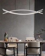 Lustra Dining Suspendata Cu Telecomanda, Alba , 80W