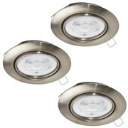 SET 3x corp de iluminat LED încastrat Eglo 901757 FAVAZZINA 1xGU10/4W/230V crom
