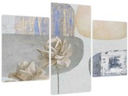 Tablou - Pictură flori și texturi (90x60 cm)