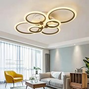 Lustra LED Cu Telecomanda, Elit's Esn K38 2+2+2R, 160w Maro