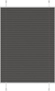 vidaXL Jaluză plisată negru 95x100 cm Lățime țesătură 94,4cm poliester