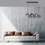 Lustră pe cablu MOONLIGHT 3xE27/15W/230V neagră/cupru