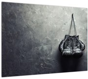 Tablou pe sticlă - Mănuși de box (70x50 cm)