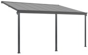 Pergola Borneo 5,5x3m s dvojstennými doskami tmavosivá