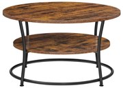 Masă de cafea ELDUR maro/negru