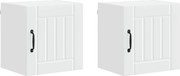vidaXL Dulap de bucătărie 2 pcs Alb 40 x 31 x 40 cm Lemn compozit