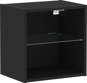 vidaXL Raft flotant cu lumină LED cu raft Negru 40 x 28,5 x 40 cm
