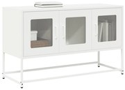 vidaXL Dulap TV, alb, 100,5x39x60,5 cm, oțel laminat la rece