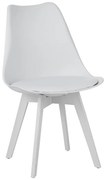 Scaun Bucatarie/Dining Viko Alb Sezut Tapitat Piele Ecologica, Picioare Albe
