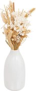 Flori uscate in vaza alba, 25 cm