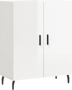 vidaXL Dulap, alb extralucios, 69,5x34x90 cm, lemn compozit