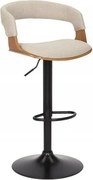 Scaun de bar pivotant Manhattan frasin/ bej