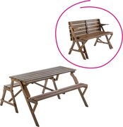 Masă de grădină/bancă, 2în1, maro, ZAGIR