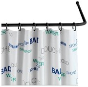 Suport universal pe colț pentru perdea de duș Wenko Black, ø 2 cm, negru