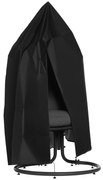 Outsunny Husă pentru fotoliu suspendat husă pentru fotoliu cocon material Oxford 210D cu fermoar Ø 115 x 190 cm negru | Aosom Romania