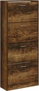 vidaXL Pantofar, stejar fumuriu, 63x24x147 cm, lemn compozit