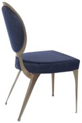 Scaun tapitat Cassari bleumarin/gold – H89 cm
