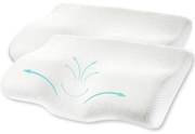 Set 2X perne cu suport cervical din spuma cu memorie pentru copii 12-16 ani Suporto®️ 50x30, cu perforatii
