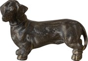Decorațiune câine Teckel din aluminiu, H15 cm