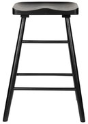 Scaun de bar negru din lemn de stejar (înălțime șezut 65,5 cm) Vander – White Label