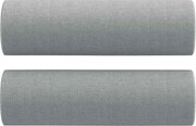vidaXL Perne decorative, 2 buc., gri deschis, Ø15x50 cm, textil