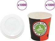 vidaXL Cești de cafea din hârtie cu capace 1000 buc 4oz 120ml