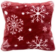 Fata de perna din microplus SNOWFALL 45x45 cm, rosu