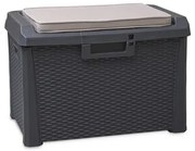 Cutie de depozitare pentru grădină Santoriniantracit, 125 l