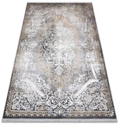 Covor LUCE 91 modern ornament vintage - structural gri / muştar