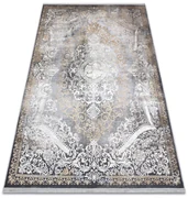 Covor LUCE 91 modern ornament vintage - structural gri / muştar