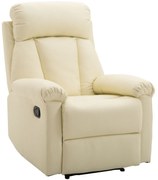 Fotoliu recliner cu spatar rabatabil HOMCOM, piele ecologica, 80×97×107cm | Aosom Romania