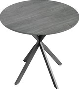 HOMCOM Masă rotundă de bucătărie, 80 cm, blat compact, PAL, metal, Gri | Aosom Romania