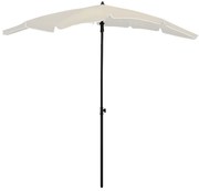 vidaXL Umbrelă de grădină cu stâlp, nisipiu, 200x130 cm