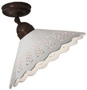 Plafonier rustic fabricat manual diametru 30cm Fiori di Pizzo 065.02.OC