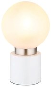 Veioza, lampa de masa design modern Marka alb, nichel, opal