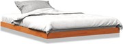 vidaXL Cadru de pat, maro ceruit, 135x190 cm, lemn masiv de pin