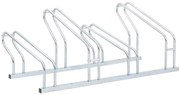 vidaXL Suport de sine stătător pentru 4 biciclete, oțel galvanizat