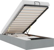 vidaXL Cadru de pat otoman fără saltea țesătură gri deschis 100x200 cm