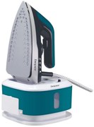 Fier de calcat Beper P204CAL200, 2250W, Placa ceramica, Termostat, Filtru, Ciclu continuu, Alb/albastru-verde