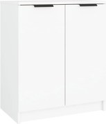 vidaXL Pantofar, alb, 59x35x70 cm, lemn prelucrat