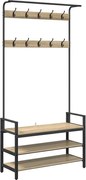 vidaXL Răcător de paltoane cu raft Stejar Sonoma 95 x 34 x 184 cm