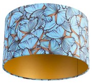 Abajur din catifea cu design fluture 35/35/20 interior auriu