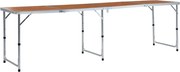 vidaXL Masă de camping pliabilă, 240 x 60 cm, aluminiu