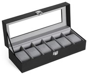 Cutie pentru ceasuri cu șase compartimente