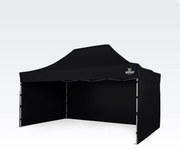 Cort pavilion pliabil 3x4,5m - cu 3 pereți - Negru