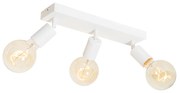 Spotlight modern alb dreptunghiular cu 3 lumini - Facil