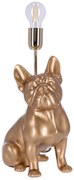 Lampa ceramica Bulldog auriu h 35 cm