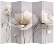 Paravan - Florile albe (210x170 cm)