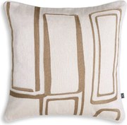 Perna decorativa design LUX Ribeira 50x50cm, bej/ alb